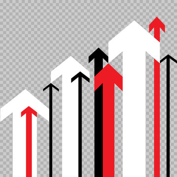 up arrow move to success transparent
