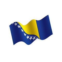 Bosnia and Herzegovina flag, vector illustration