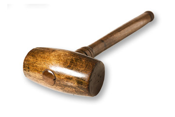 gavel mallet for auction bid sale judgment  isolated in white background