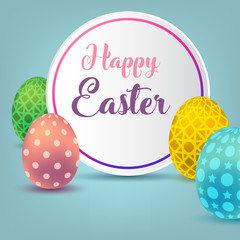 Easter Sale Banner Template Background with Beautiful Calligraphy