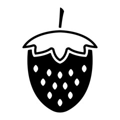 Obst und Früchte (Icon) - Erdbeere