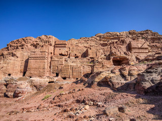 Fototapeta premium Dwellings homes in Petra lost city