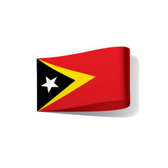 east timor flag, vector illustration