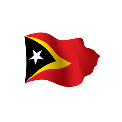 east timor flag, vector illustration