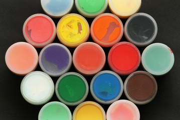 Set of color paints
