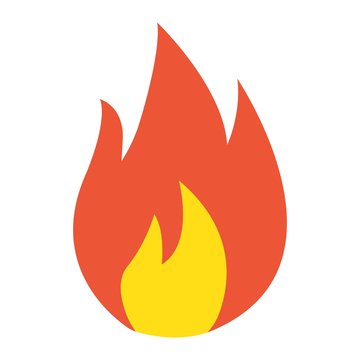 Flammable symbol flat icon, logistic and delivery, fire sign vector graphics, a colorful solid pattern on a white background, eps 10.