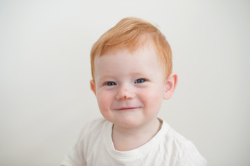 Fototapeta premium Boy with a scratch on his nose