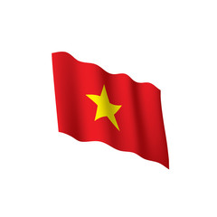 Vietnam flag, vector illustration