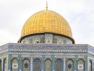 Jerusalem, Israel -  Dome of the Rock mosque on Temple Mount in Jerusalem, Israel