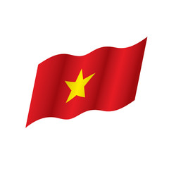 Vietnam flag, vector illustration
