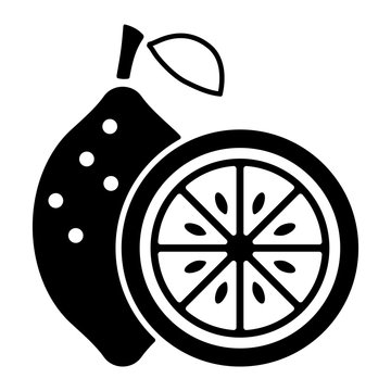 recommend clip art: Obst und Früchte (Icon) - Zitrone