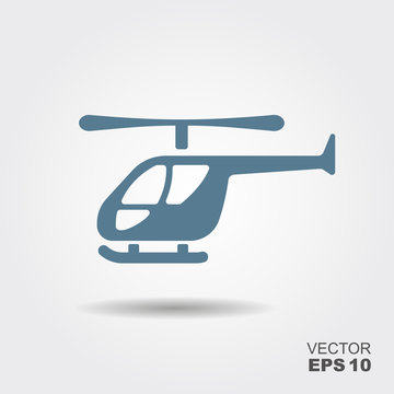 Helicopter flat icon