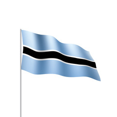 Botswana flag, vector illustration