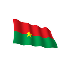 Obraz premium Burkina Faso flag, vector illustration