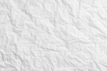 Crumpled paper texture, white creased paper background