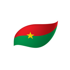 Burkina Faso flag, vector illustration