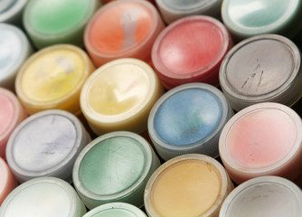 Set of color paints
