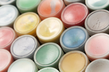 Set of color paints