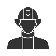 Firefighter glyph icon