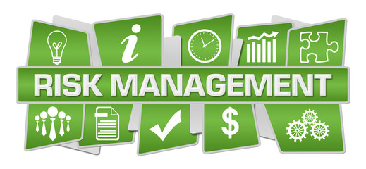 Risk Management Green Symbols Top Bottom 