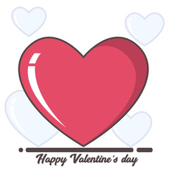 Heart Icon,valentines day - Vector illustration.