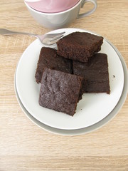 Selbst gebackene Schokoladen Brownies