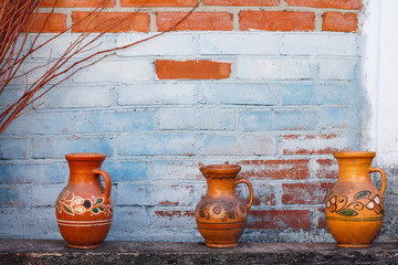 Traditional painted jugs of the Ukrainian village