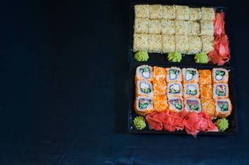 Sushi Set. Rolls. Japanese food. Home delivery.