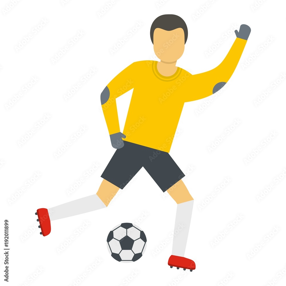 Poster running goalkeeper icon. flat illustration of running goalkeeper vector icon for web