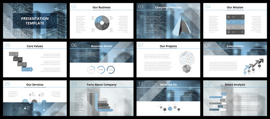 Business presentation templates - obrazy, fototapety, plakaty