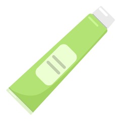 Toothpaste tube icon, flat style