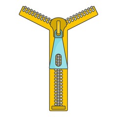 Zipper icon. Cartoon illustration of zipper vector icon for web