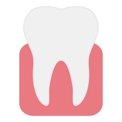 Tooth icon, flat style