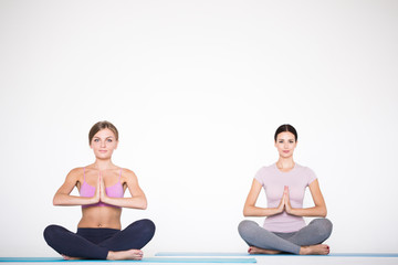 Fototapeta premium Women in meditating gesture.