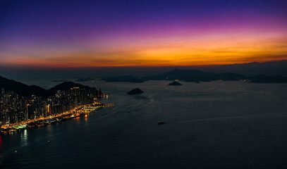 Mesmerising sunset in Hong Kong