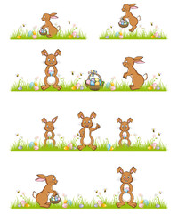 Fototapeta premium Happy Easter Banner Collection