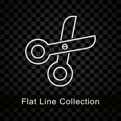 scissors icon on checkered background