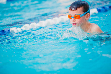 Boy Practice Swimming