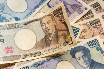 Japan money yen banknotes