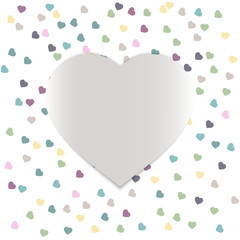 Pattern with hearts in scandinavian style