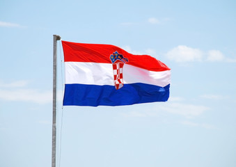 Fototapeta na wymiar Fahne von Kroatien