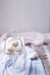 marshmallow in a glass stand