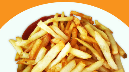 french fries, chips collateral fat highest calorie and sodium, fat, unhealthy, fast food