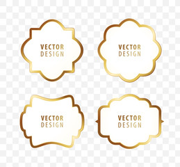 Set of High Quality Luxury Frame on Transparent Background . Vector Isolated Illustration