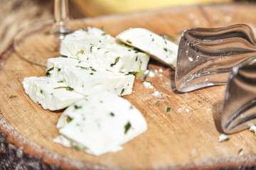 Cream cheese with greens