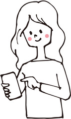 スマートフォンを操作