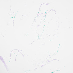 top view of paper with paint splash