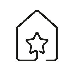 Obraz premium house with star icon. line style
