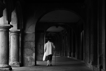 Fototapeta na wymiar Santiago Compostela, Spain - October 2017.