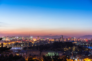 Fototapeta na wymiar panoramic cityscape of beijing china
